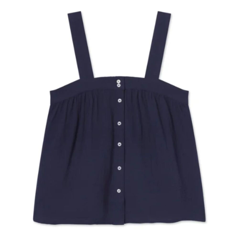 Lake Hamptons Top in English Navy Gauze Sz M